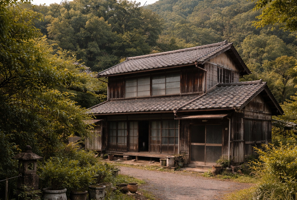 築50年クラスの住宅の写真。耐震性に疑問が残るイメージを表現しています。