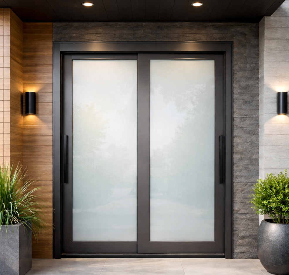 玄関引戸の写真。記事テーマに合致。